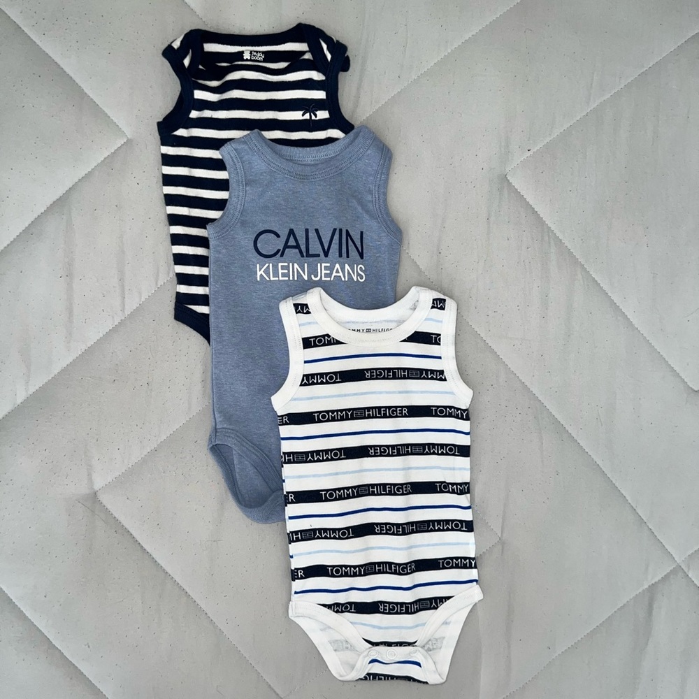 Baby Boy Tank Onesie Bundle Tommy Hilfiger Calvin Klein 💙